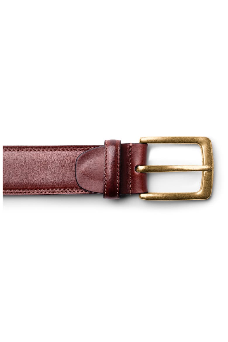 Amalfi Leather Belt, Alternate, color, DK BROWN