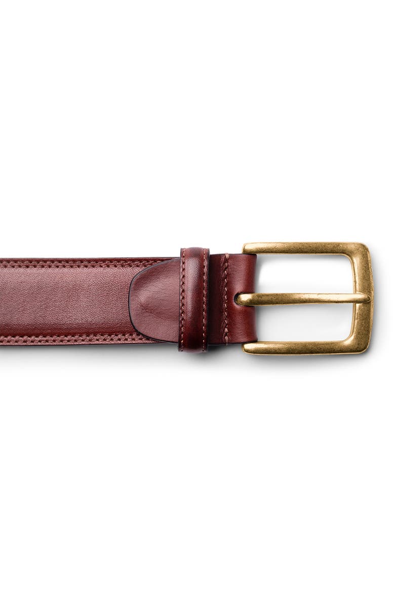 Bosca Amalfi Leather Belt, Alternate, color, Dk Brown