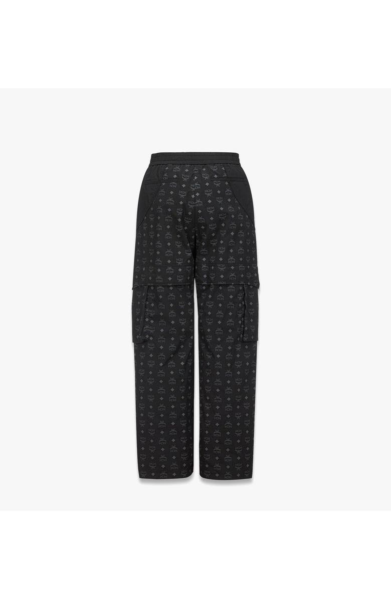 MCM Monogram Cargo Pants in Recycled Nylon, Alternate, color, White