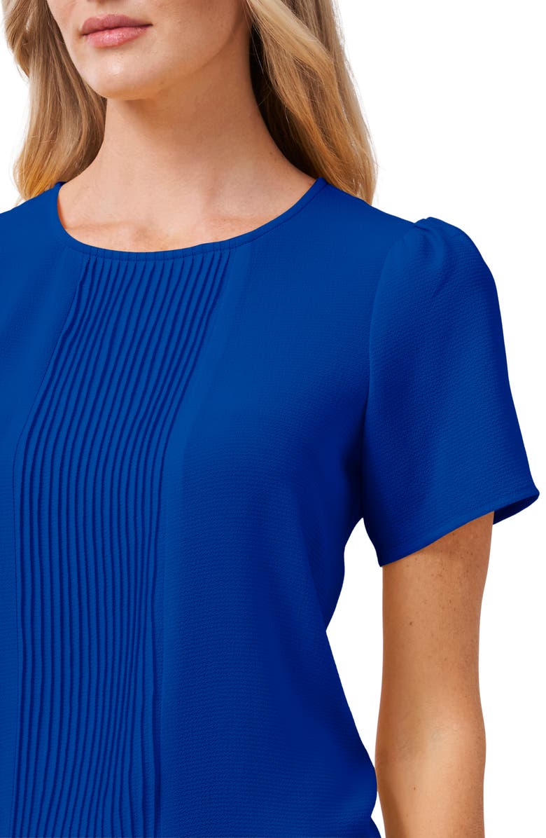 CeCe Pleat Front Top, Alternate, color, Royal Blue