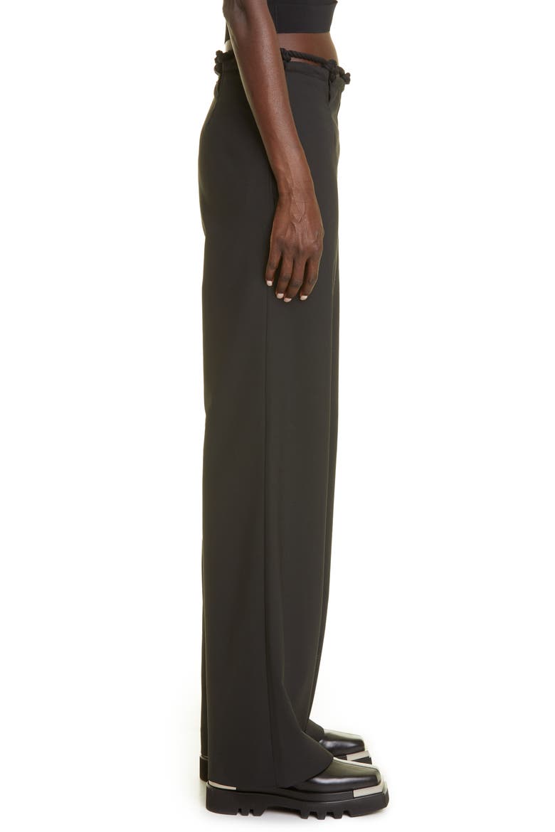 Macramé Inset Pants, Alternate, color, BLACK