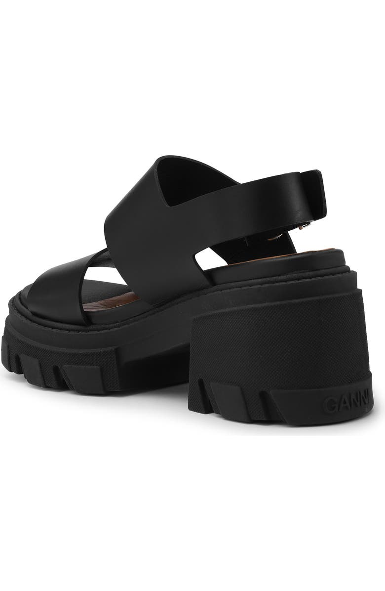 Ganni Cleated Platform Sandal, Alternate, color,