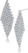 CZ by Kenneth Jay Lane Cubic Zirconia Mesh Design Drop Earrings