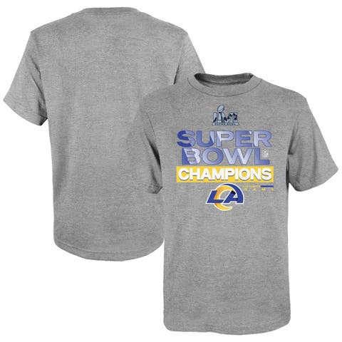 Youth Fanatics Branded Heathered Gray Los Angeles Rams Super Bowl LVI Champions Locker Room Trophy Collection T-Shirt