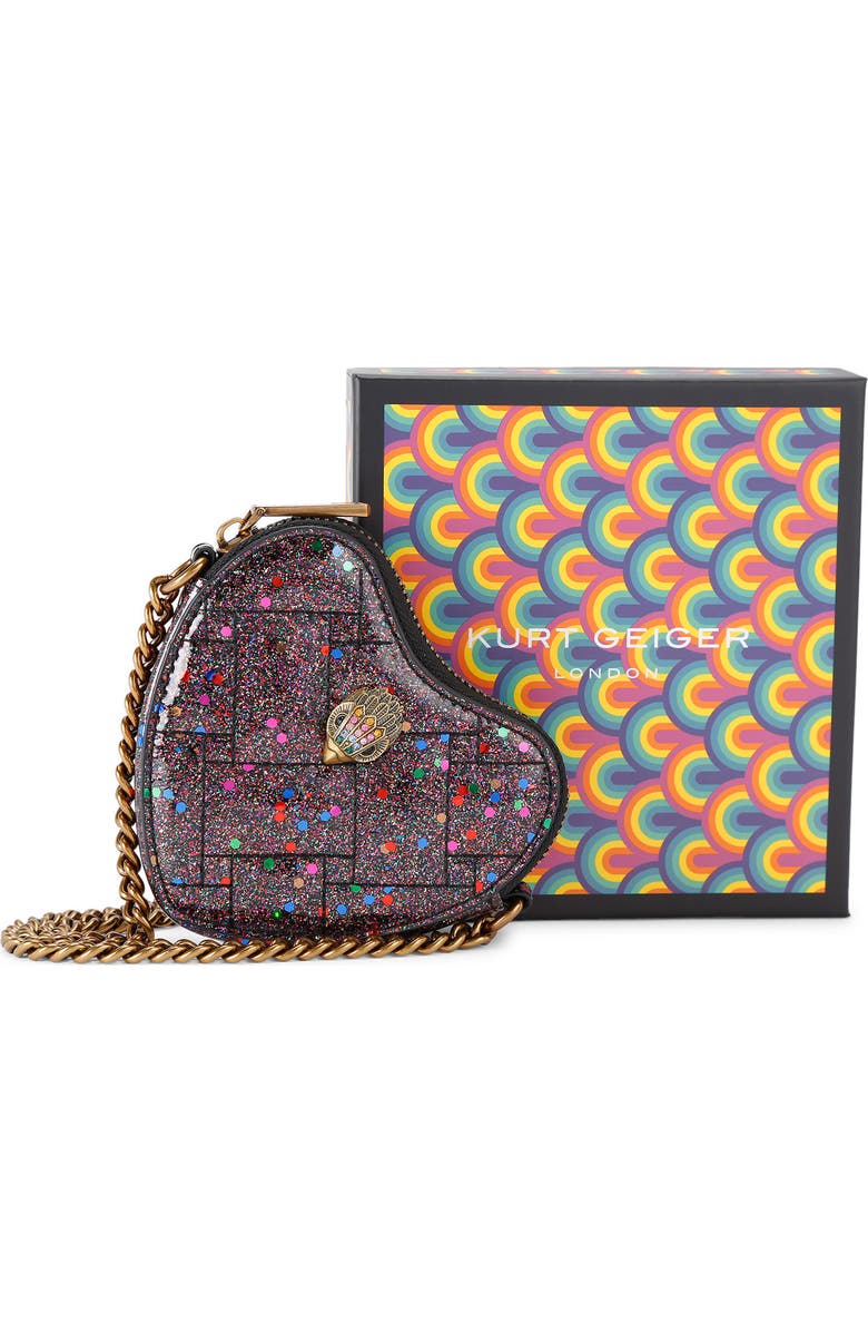 Kurt Geiger London Micro Heart Quilted Crossbody Bag, Alternate, color,