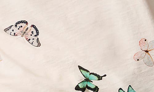 Rag & Bone Ozzy Allover Butterfly Tee In Ivory Multi