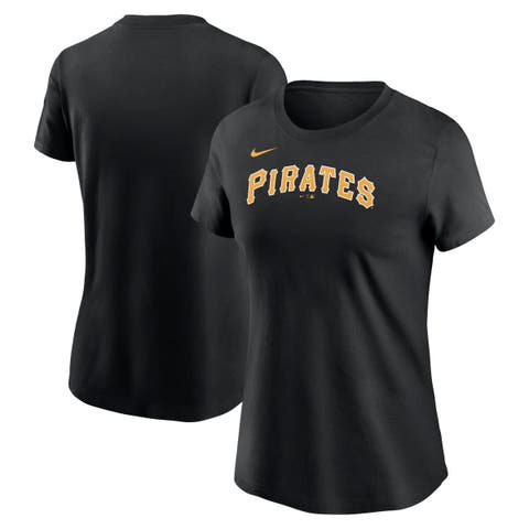 Women's Nike  Black Pittsburgh Pirates Fuse Wordmark T-Shirt