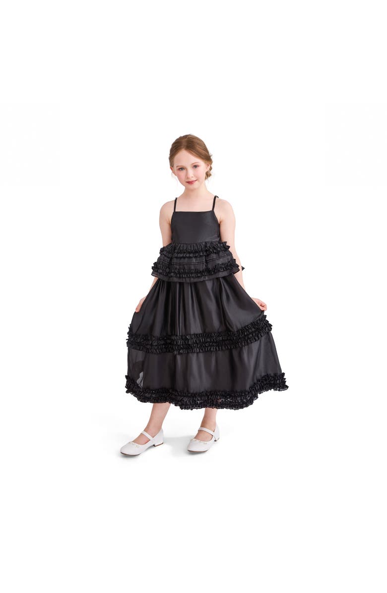 Tulleen Calista Ruffle Skirt Set, Main, color, Black