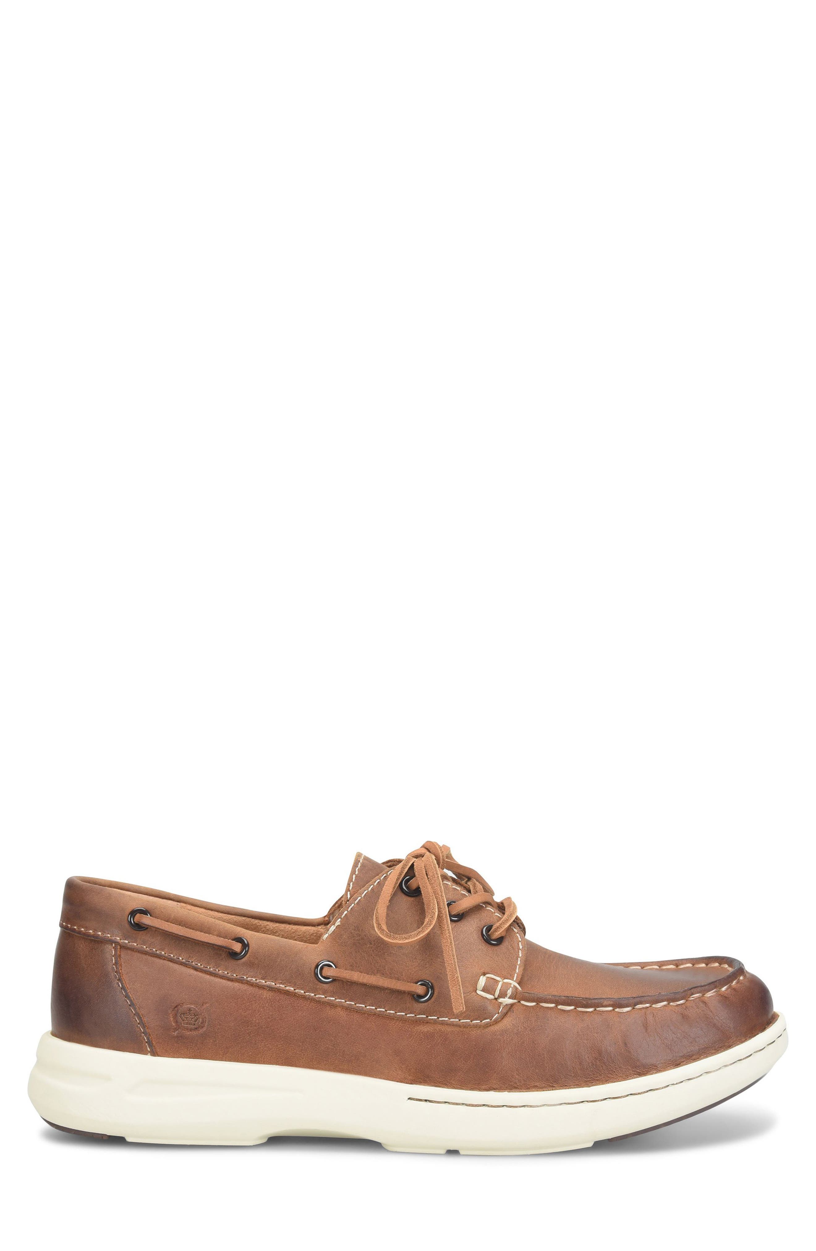 Børn Mariner 3-Eye Boat Shoe, Alternate, color, Tan F/ G