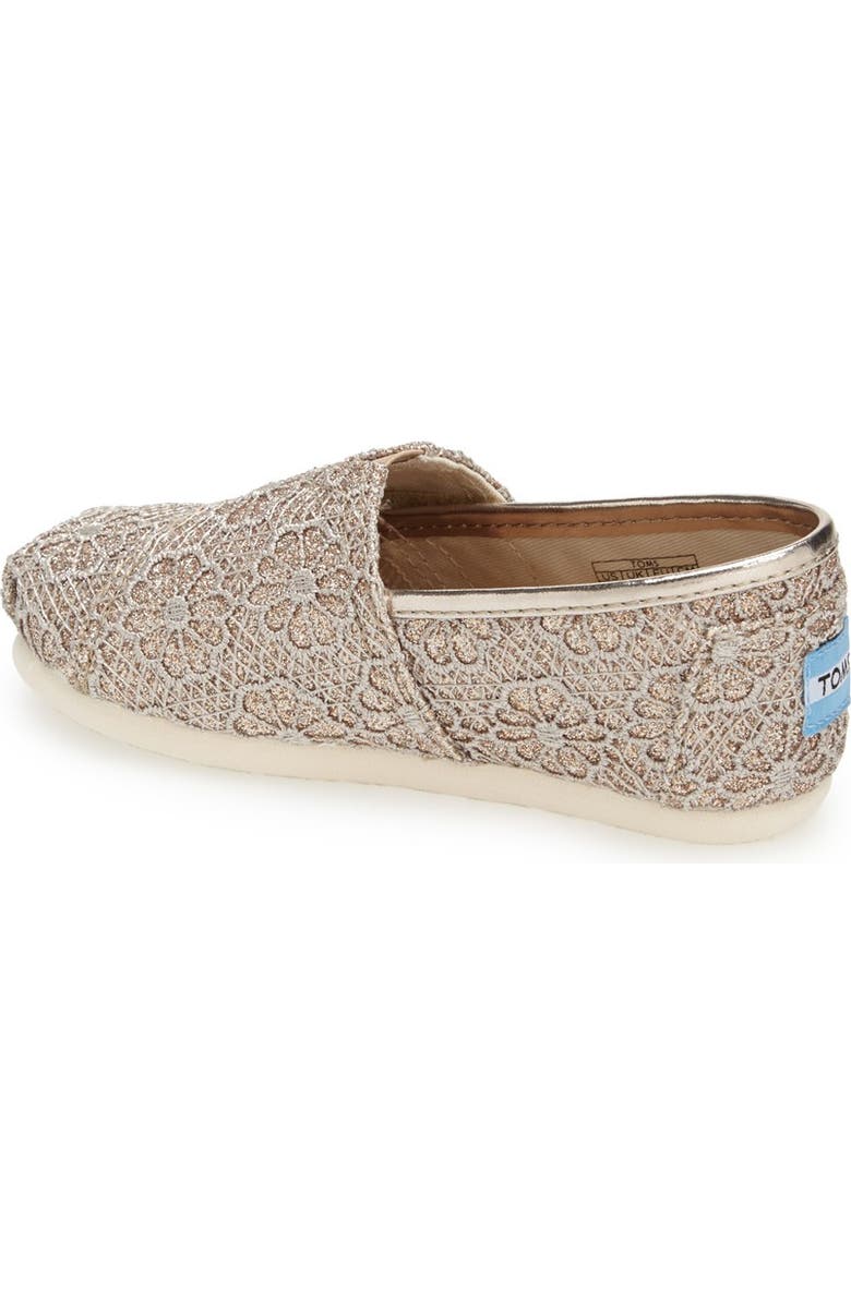 TOMS 'Classic Tiny - Crochet' Slip-On, Alternate, color,
