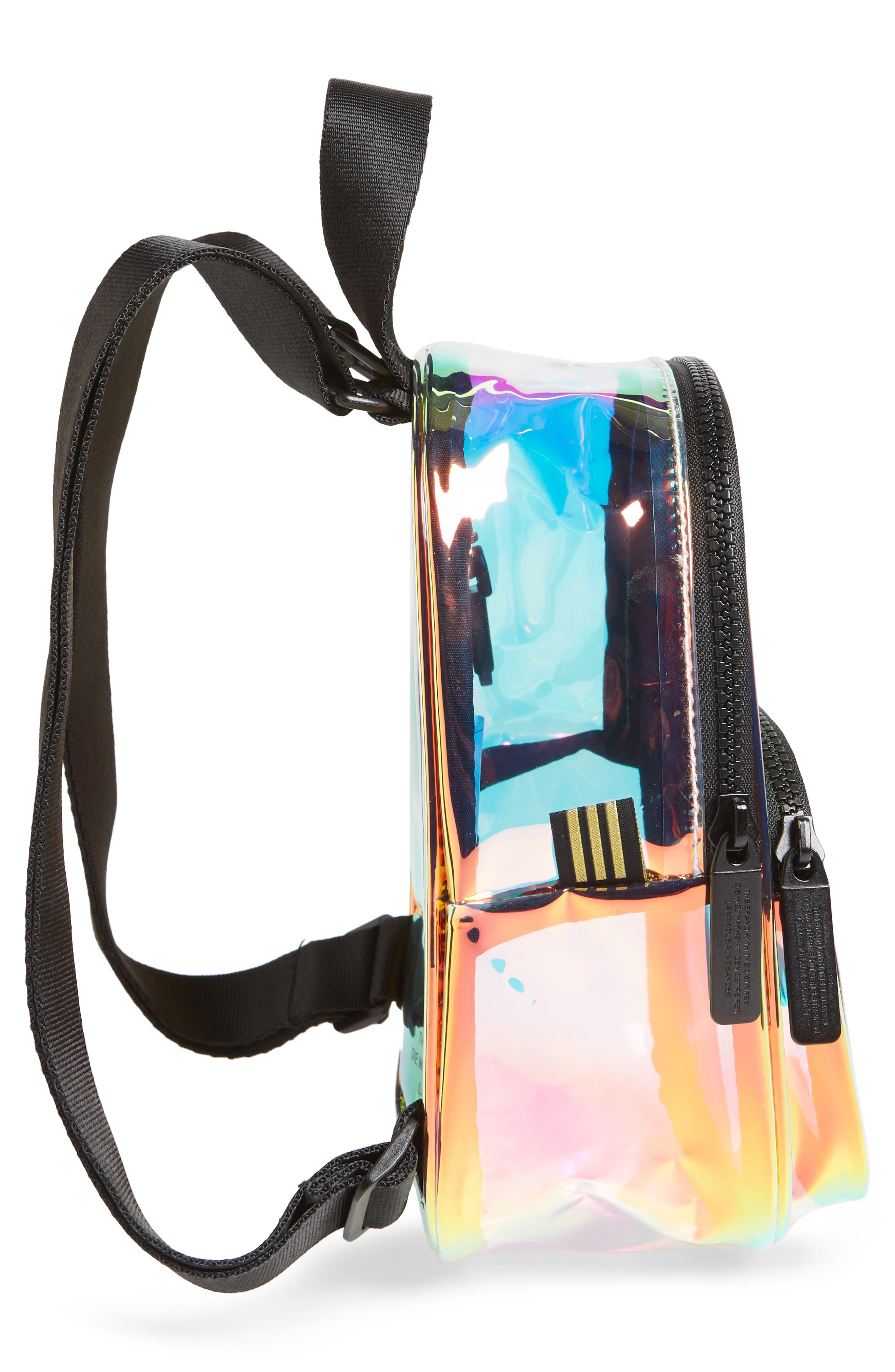 adidas Originals adidas Ori Mini Holographic Clear Backpack, Alternate, color, 