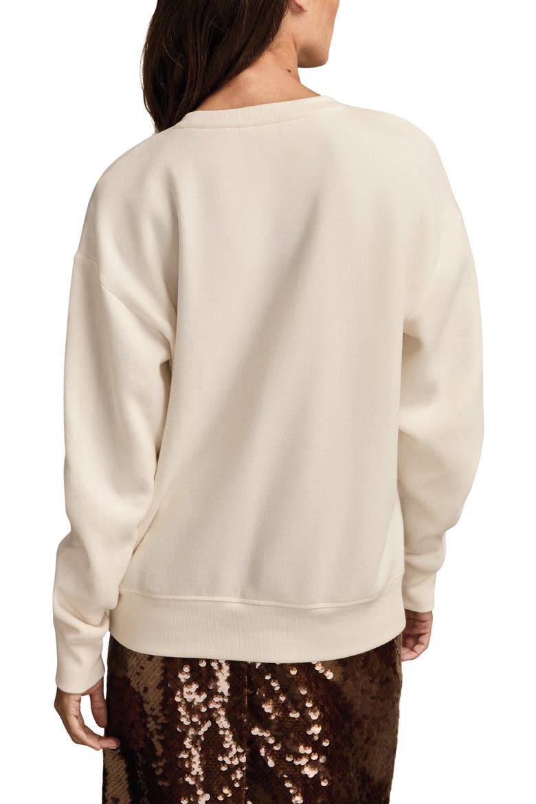 Valentine Heart Crewneck Sweatshirt, Alternate, color, CREAM MULTI