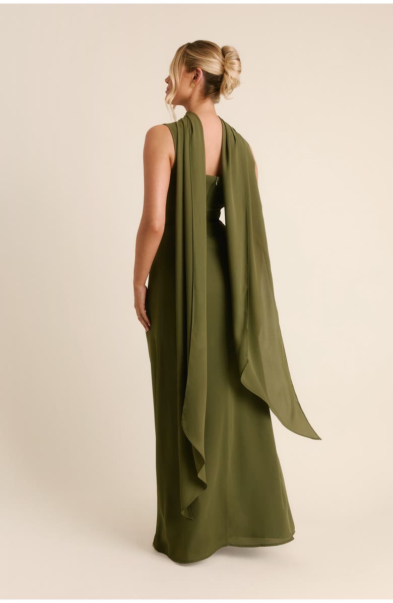 Six Stories Square Neck Chiffon Bridesmaid Dress, Alternate, color,