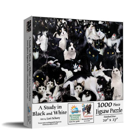 Study in Black and White 1000 piece Jigsaw Puzzle for Adults