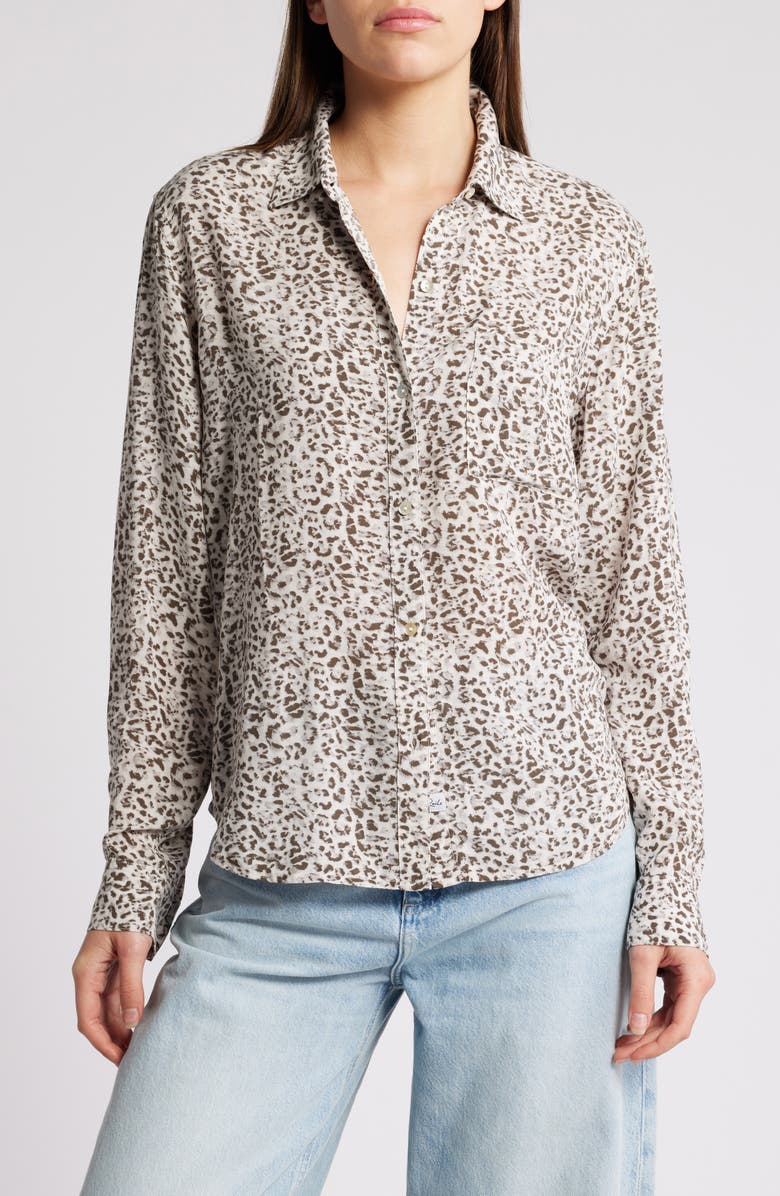 Rails Josephine Abstract Animal Print Button-Up Shirt, Main, color,