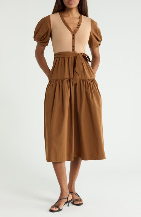 Natalia Mixed Media Dress