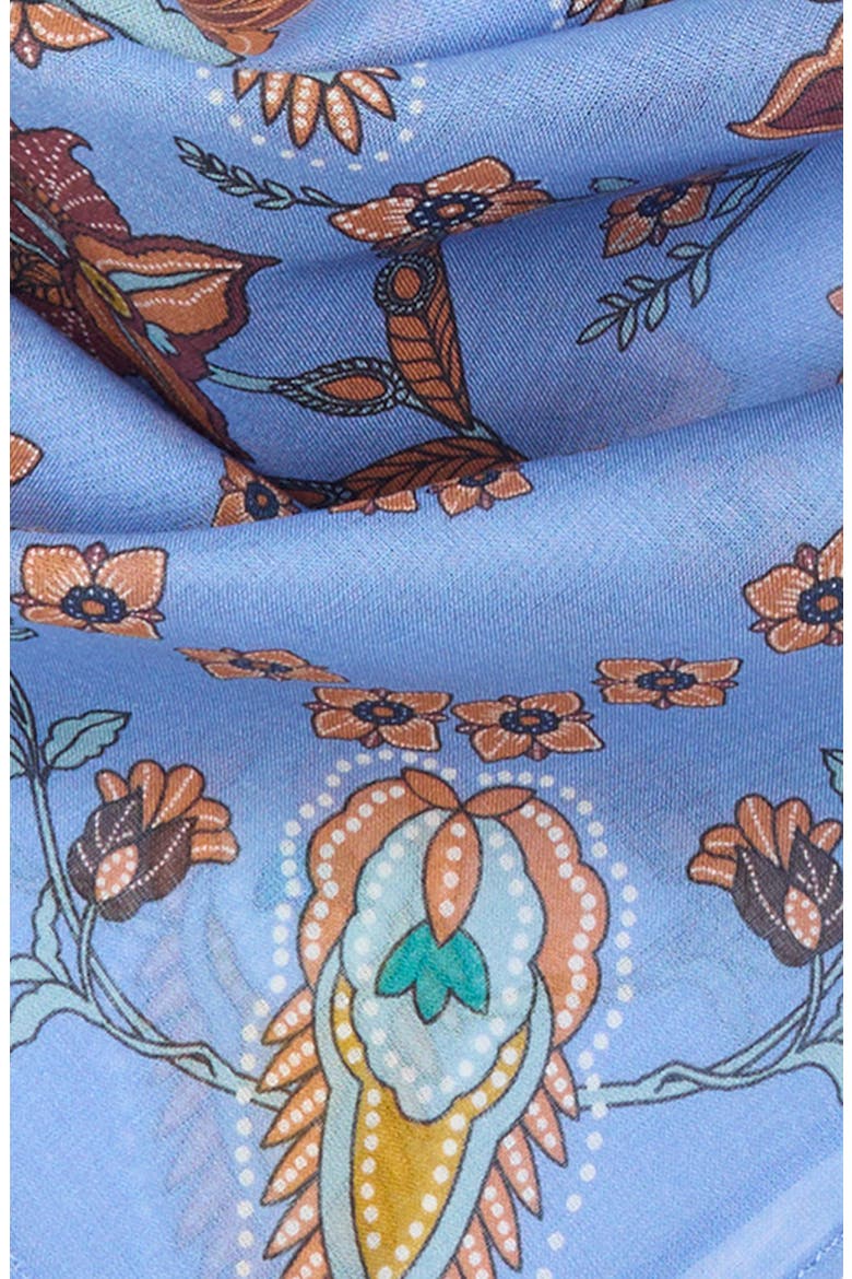 Floral Paisley Bandana, Alternate, color, BLUE POTTERY FLORAL