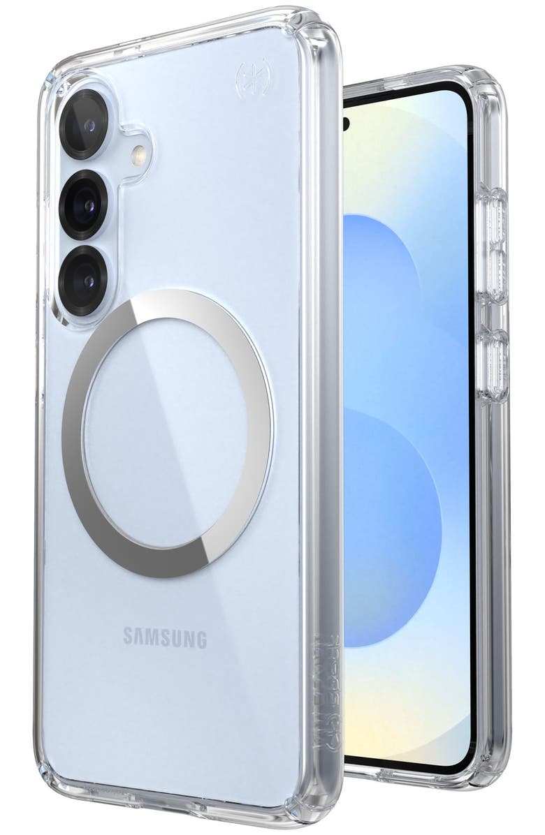 Speck Presidio Perfect Clear Case with Magnet for Samsung Galaxy S25, Main, color, Clear