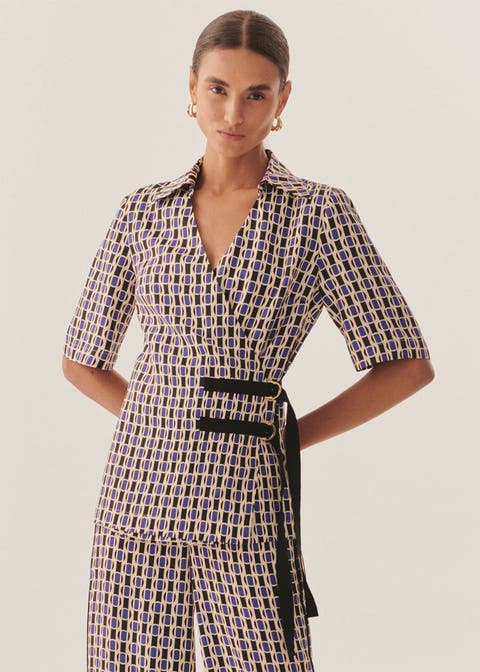 Madeline Belted Wrap Shirt