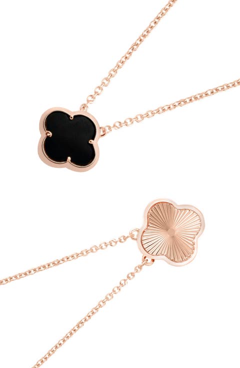 Set of 2 Clover Pendant Necklaces