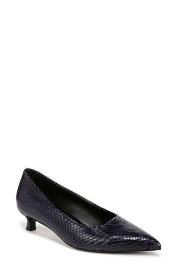 Naturalizer Natalia Kitten-heel Pointed Toe Pumps In Blue