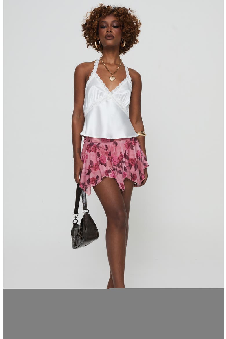 Annaliese Satin Lace Camisole, Alternate, color, WHITE