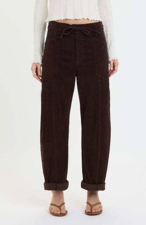 Villa Drawstring Barrel Leg Pants