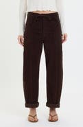 DAZE Villa Drawstring Barrel Leg Pants
