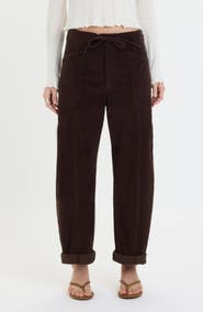 DAZE Villa Drawstring Barrel Leg Pants