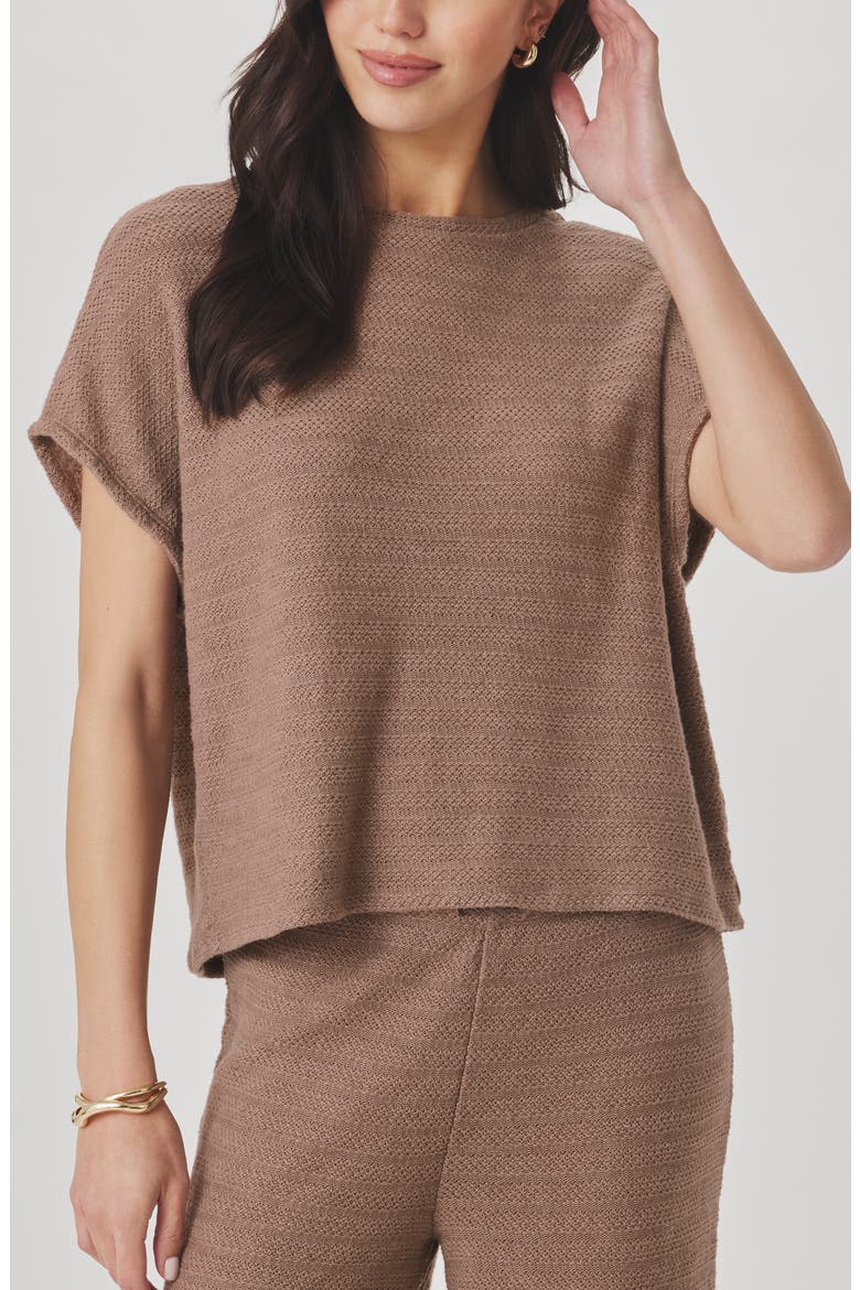 Marisol Short Sleeve Sweater, Main, color, WICKER BEIGE