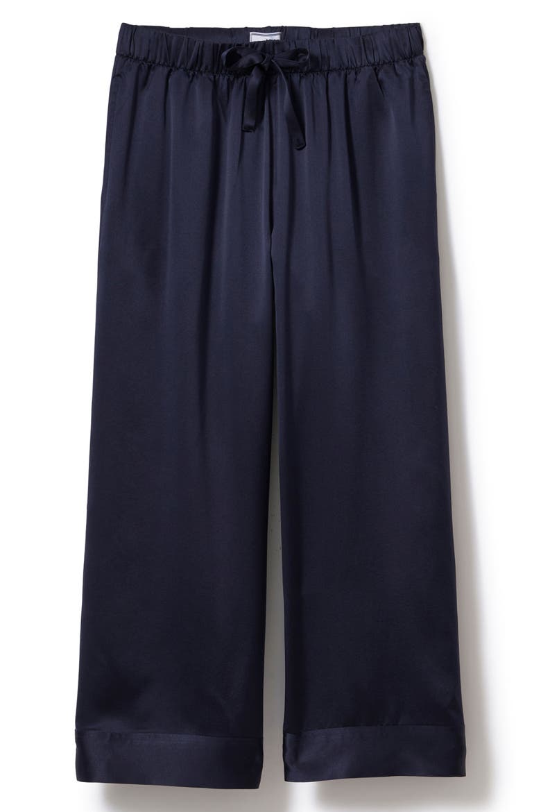 Olivia Silk Pajama Pants, Alternate, color, NAVY