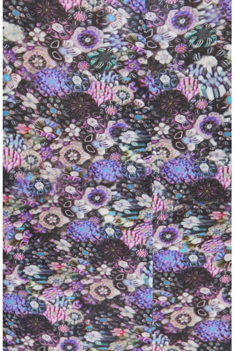 Jordana Floral Print Cutout Long Sleeve Minidress, Alternate, color, ULTRA VIOLET
