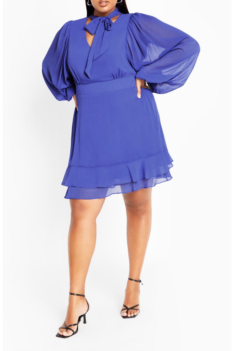 Kendall Long Sleeve Dress, Main, color, BLUE