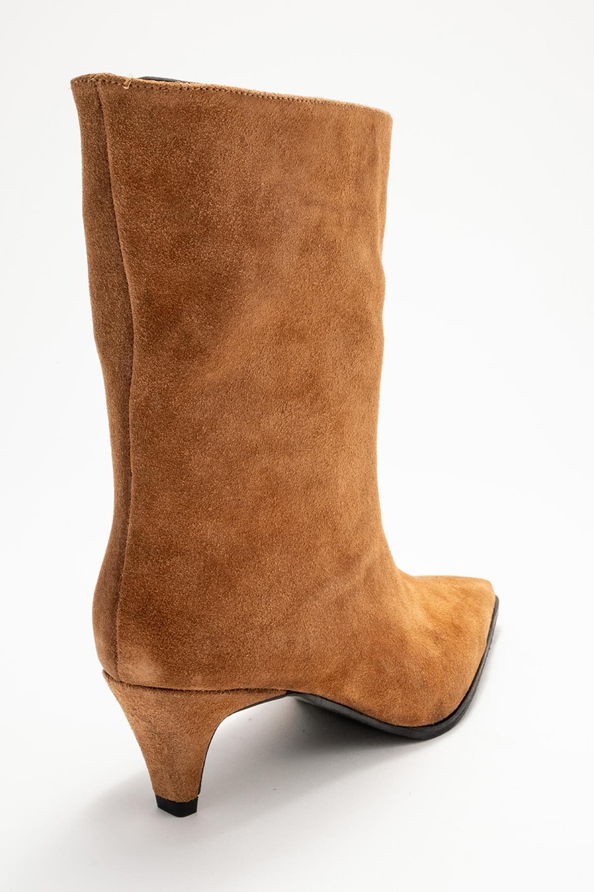 Aleo Leather Pointed Toe Boot, Alternate, color, Cognac Suede Leather