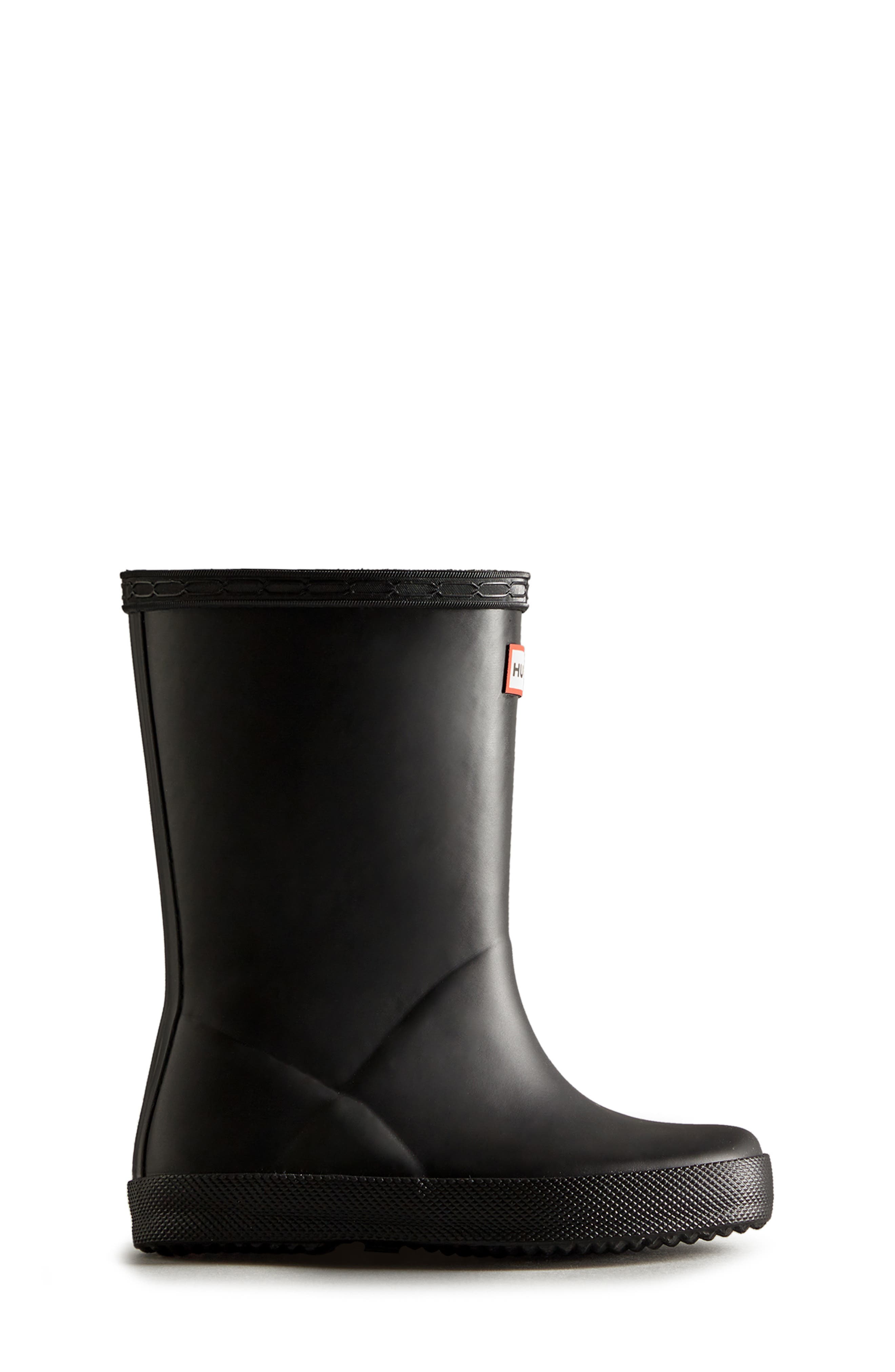 Hunter Kids' First Classic Rain Boot, Alternate, color, Black/Black