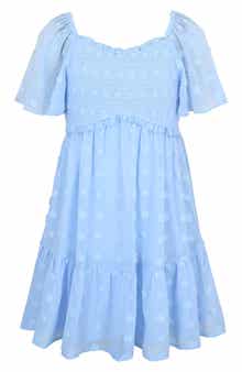 Zunie Kids' Clip Dot Smocked Chiffon Dress