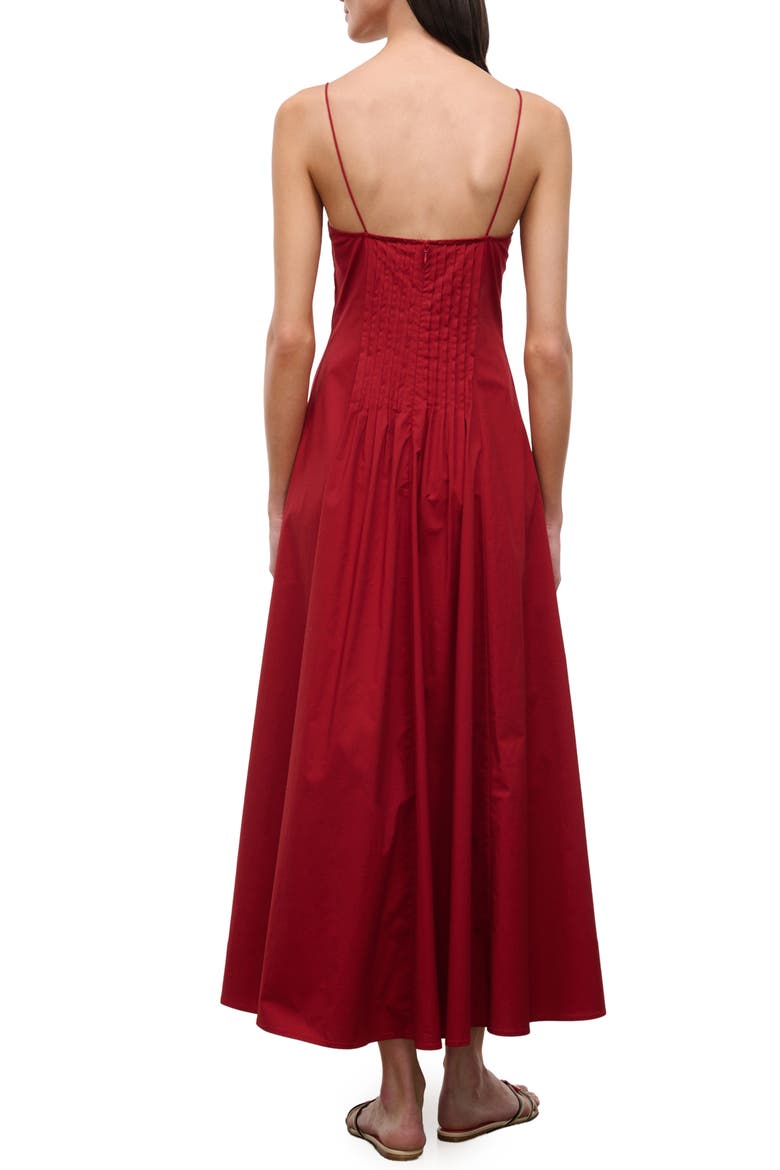 Margi Sleeveless Stretch Cotton Maxi Dress, Alternate, color, ROUGE