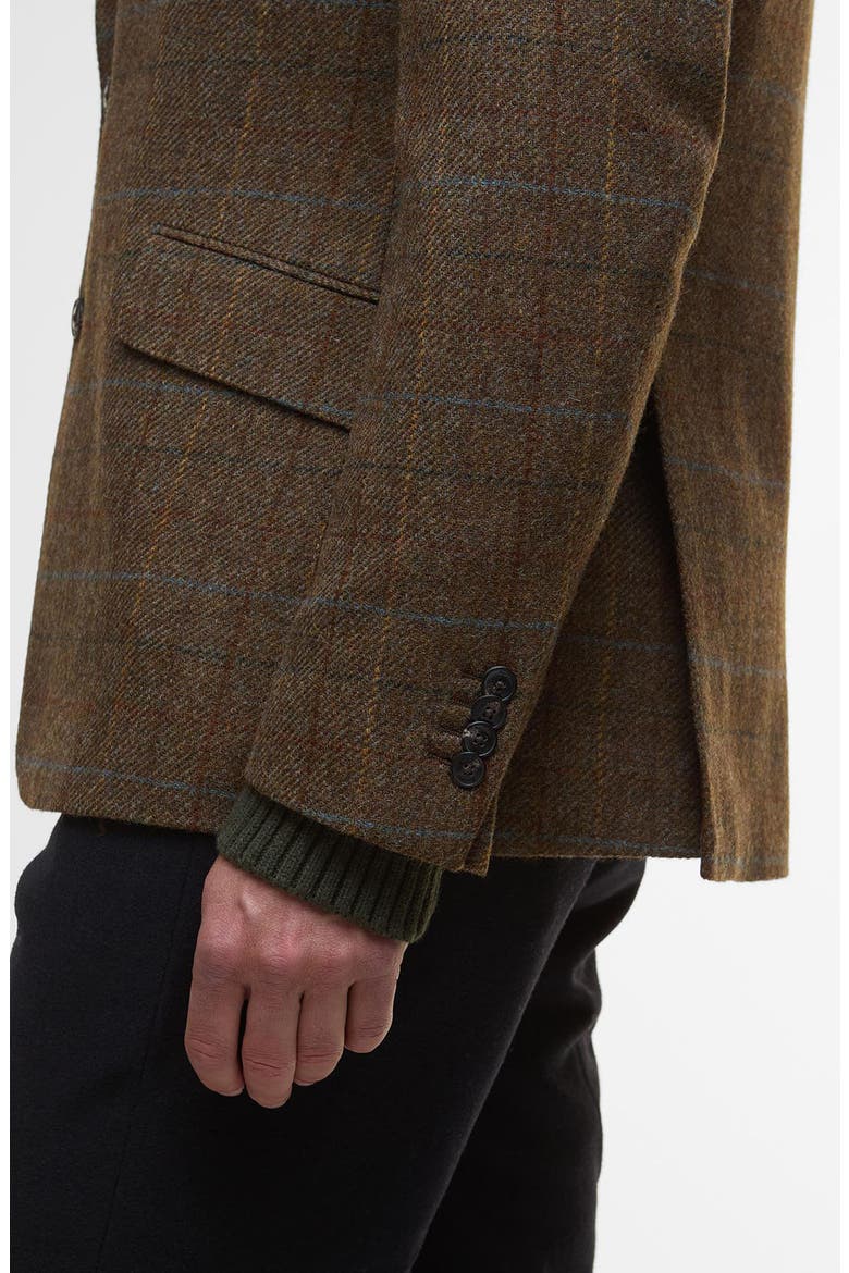 Sullivan Brown Tattersall Wool Blend Flannel Sport Coat, Alternate, color, BROWN