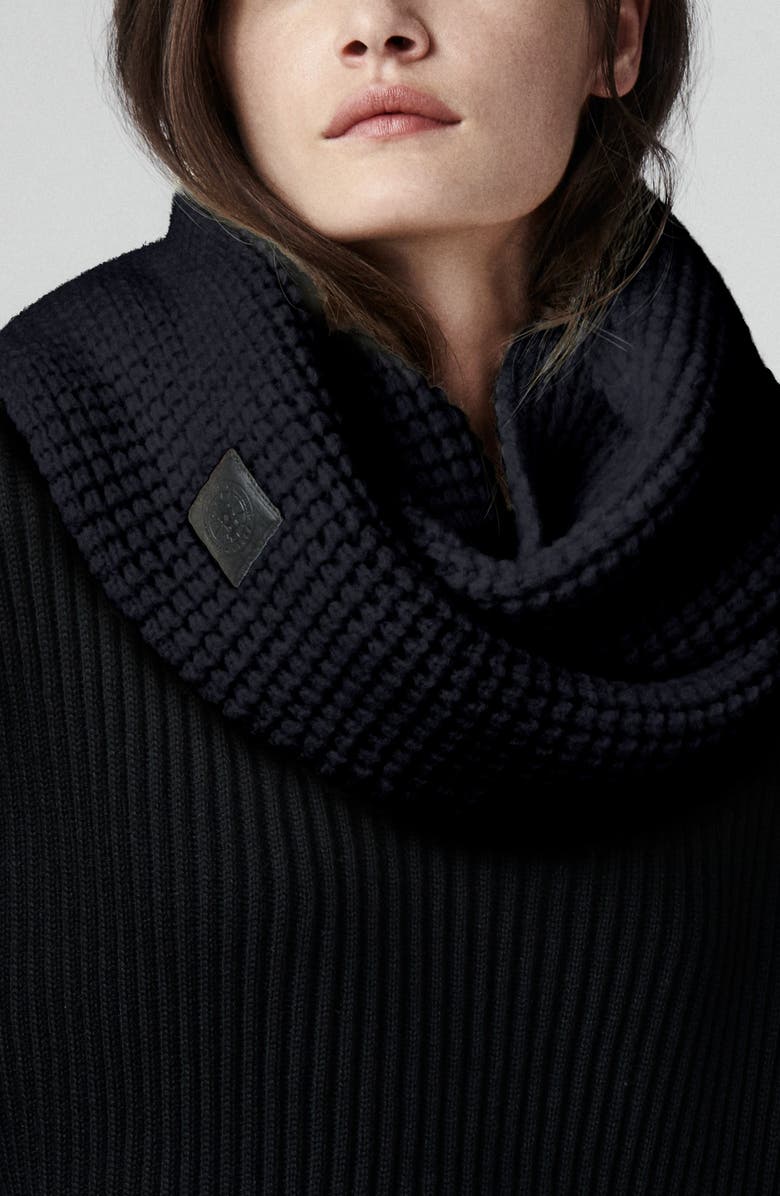 Canada Goose Waffle Stitch Wool Infinity Scarf, Main, color, 