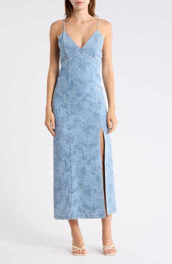 Alice + Olivia Juliette Denim Slipdress