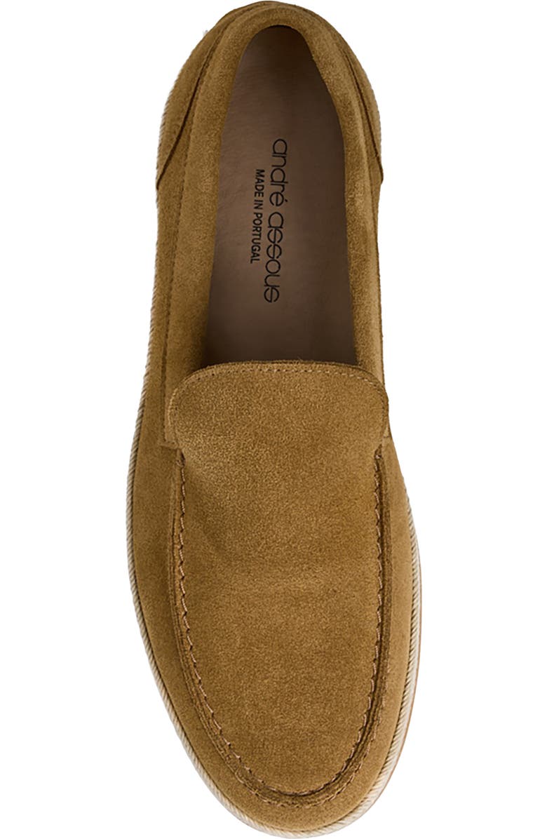 André Assous Angelo Loafer, Alternate, color, Cognac Suede