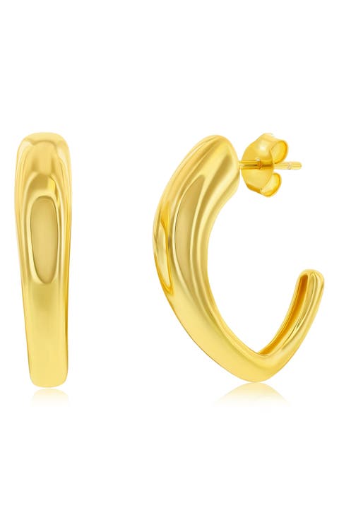 Abstract Hoop Earrings
