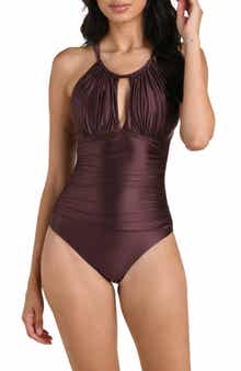 Earth High Neck One-Piece Swimsuit