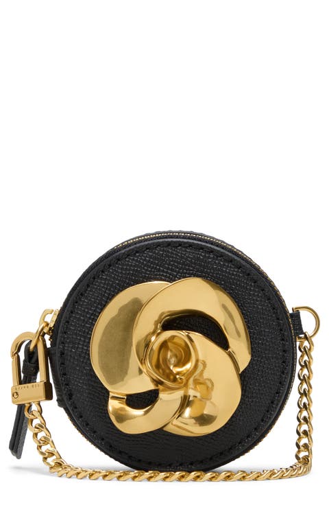 Abby Rose Circle Leather Clutch