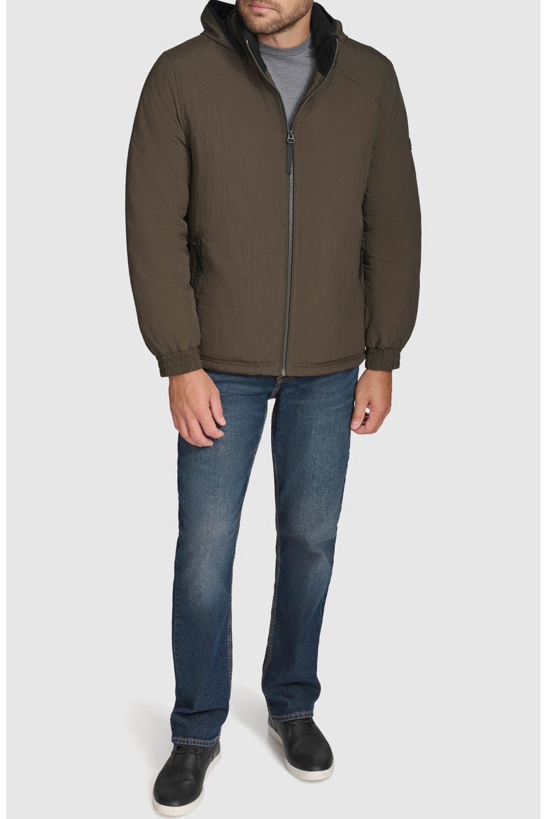 Gatton Hooded Nylon Jacket, Alternate, color, OLIVE