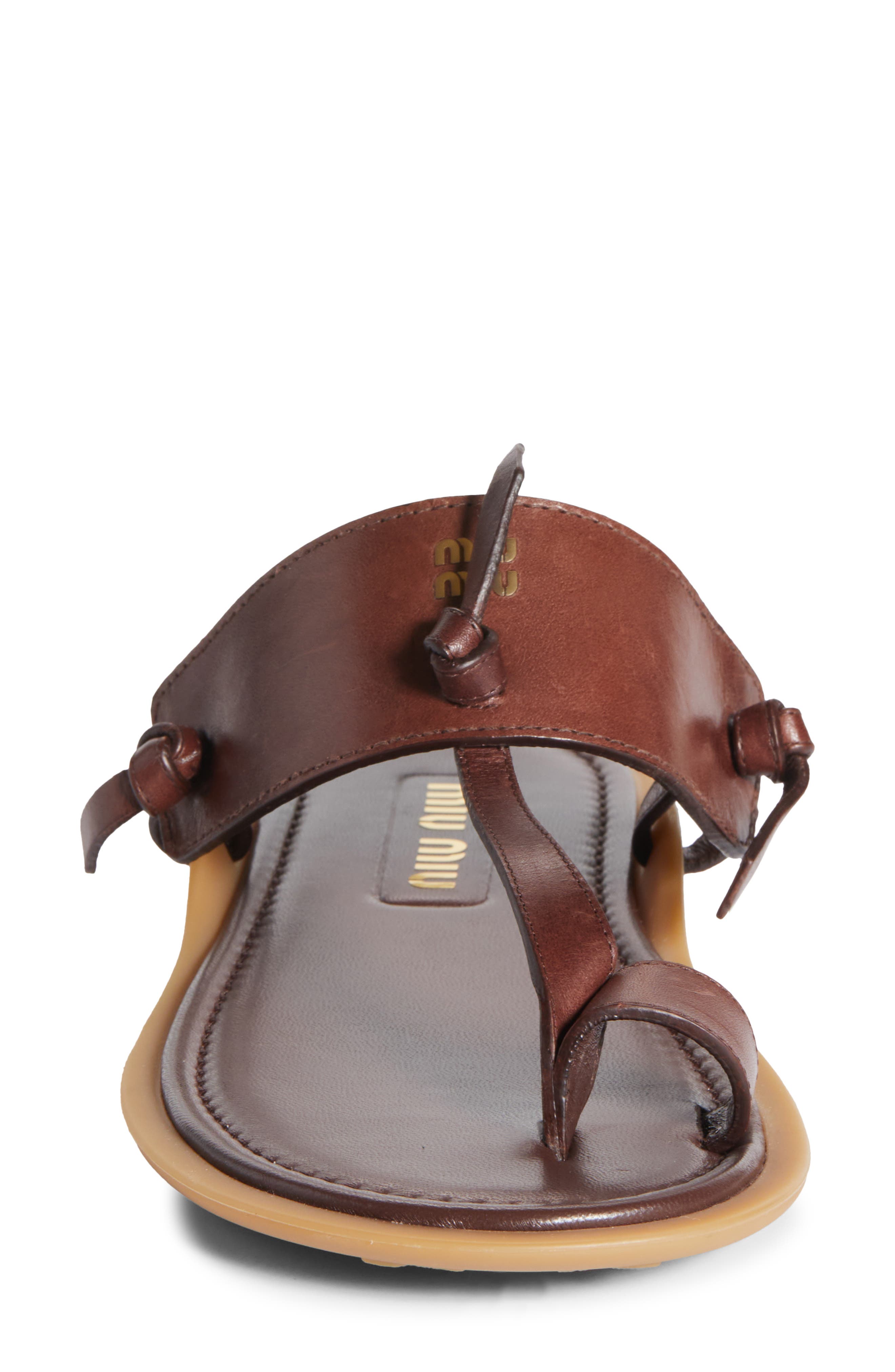 Miu Miu Slingback Sandal, Alternate, color, Brown