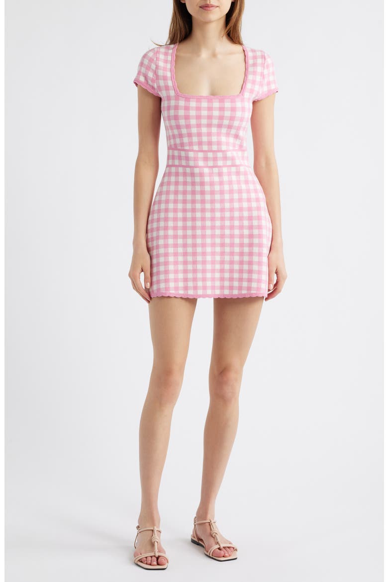 LoveShackFancy Kellen Plaid Knit Minidress (Women)
