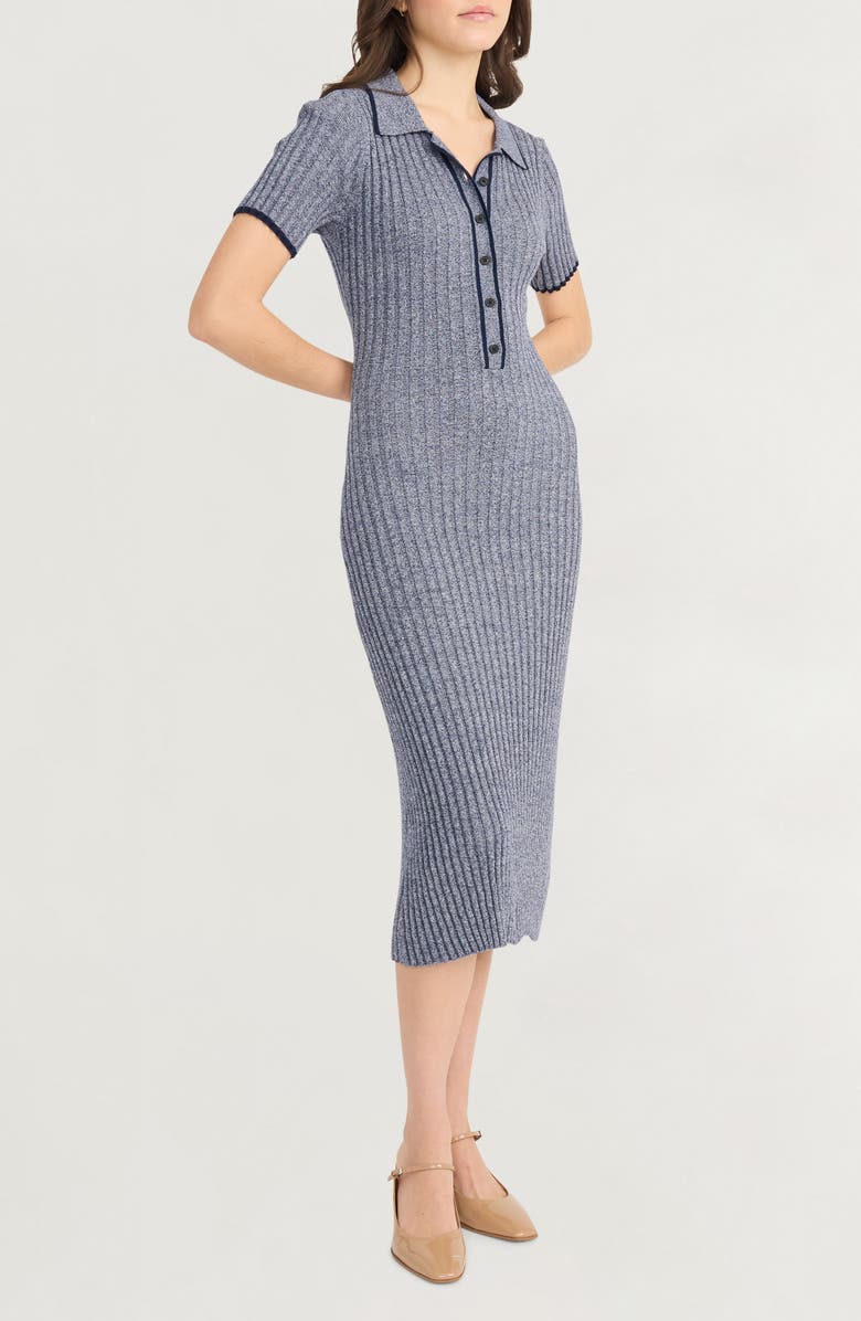 Luxely Short Sleeve Cotton Sweater Dress, Alternate, color,