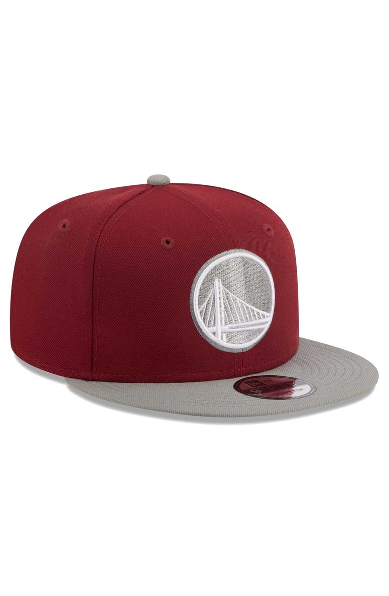 New Era Men's New Era Crimson/Gray Golden State Warriors Color Pack 2-Tone 9FIFTY Snapback Hat, Alternate, color, 