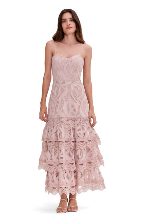 Aura Lace Flutter Midi Dress